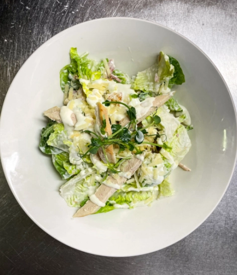 Cesar salad at weirs bar and restaurant multyfarnham